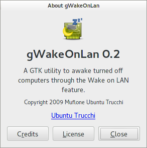 About dialog for gWakeOnLAN 0.2