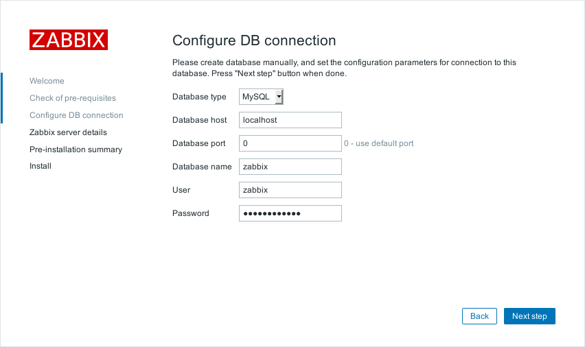 Configure DB connection